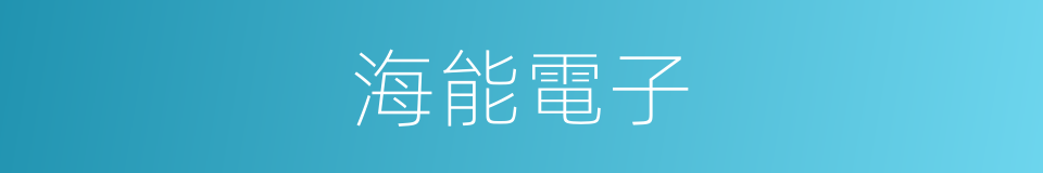 海能電子的同義詞