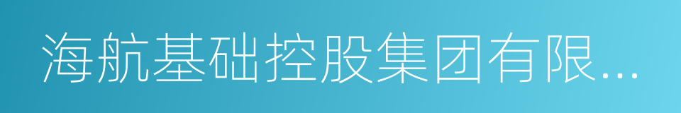 海航基础控股集团有限公司的同义词