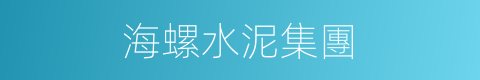 海螺水泥集團的同義詞