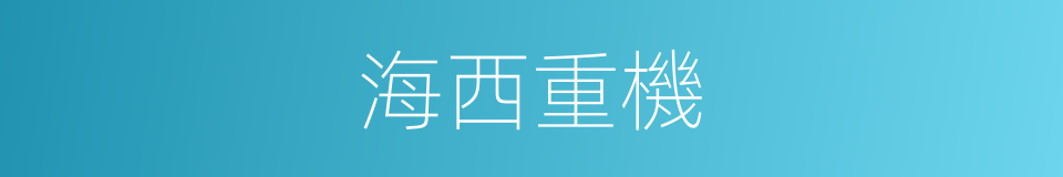 海西重機的同義詞