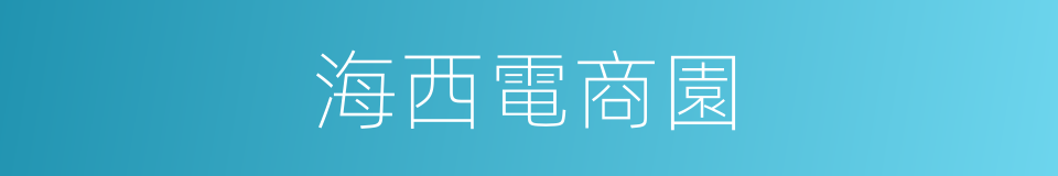 海西電商園的同義詞