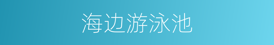 海边游泳池的同义词