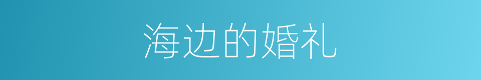 海边的婚礼的同义词