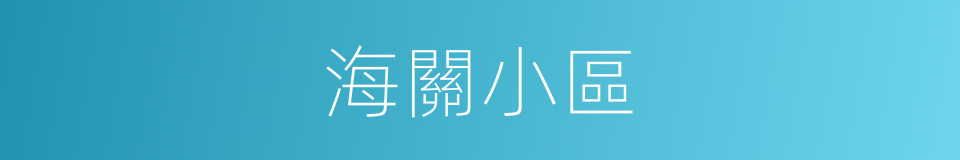 海關小區的同義詞
