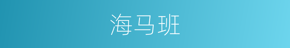 海马班的同义词