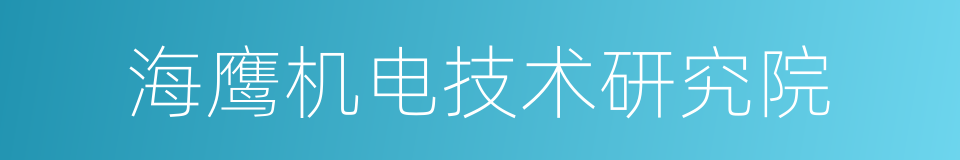 海鹰机电技术研究院的同义词