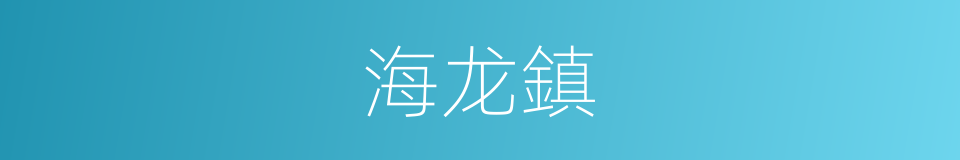 海龙鎮的同義詞