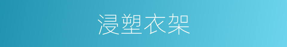 浸塑衣架的同义词