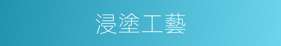 浸塗工藝的同義詞
