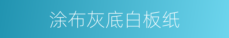 涂布灰底白板纸的同义词