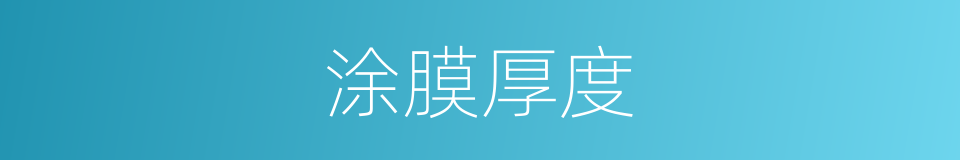 涂膜厚度的同义词