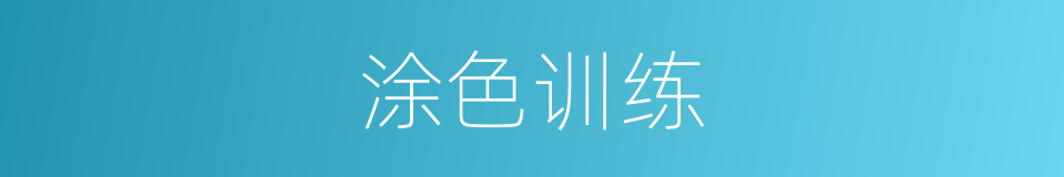涂色训练的同义词