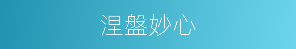 涅盤妙心的同義詞