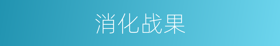 消化战果的同义词