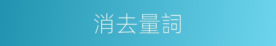 消去量詞的意思