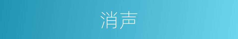 消声的意思