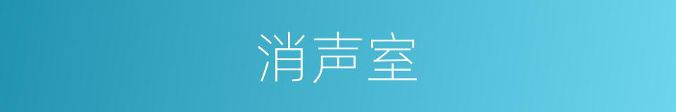 消声室的同义词