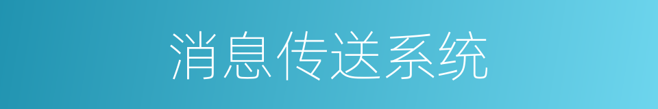 消息传送系统的同义词