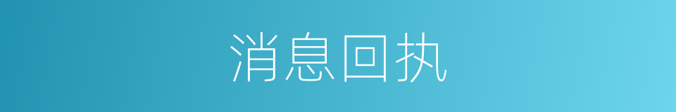 消息回执的同义词