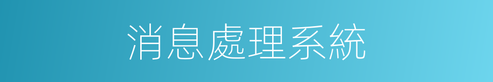 消息處理系統的同義詞
