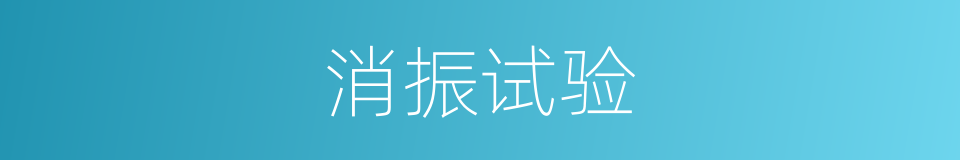 消振试验的同义词
