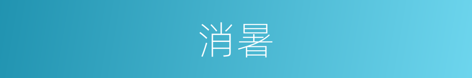 消暑的意思