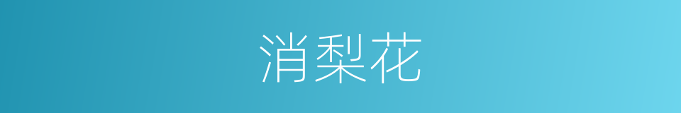 消梨花的意思
