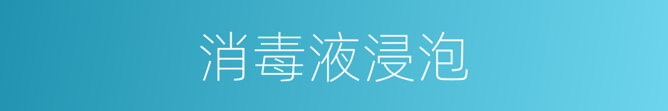 消毒液浸泡的同义词