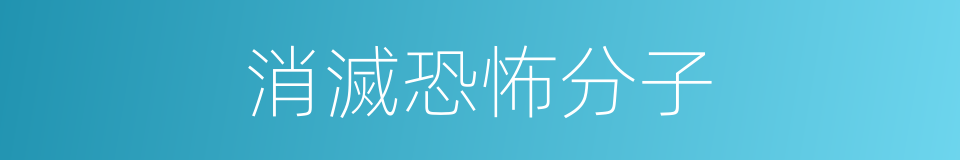 消滅恐怖分子的同義詞