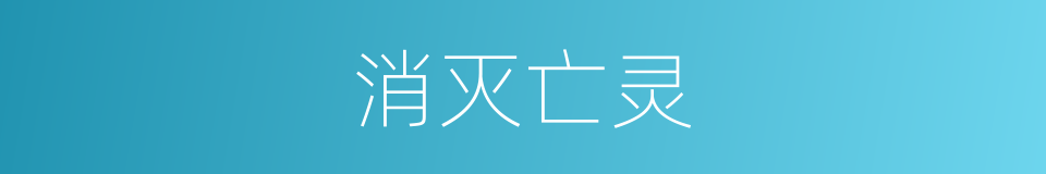 消灭亡灵的同义词