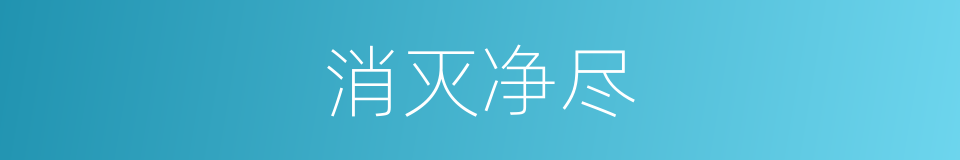 消灭净尽的同义词