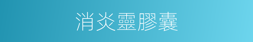 消炎靈膠囊的同義詞