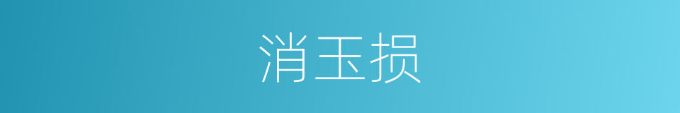 消玉损的同义词