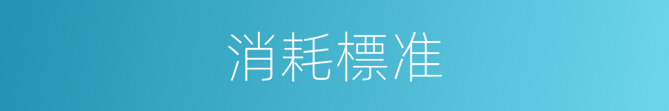 消耗標准的同義詞