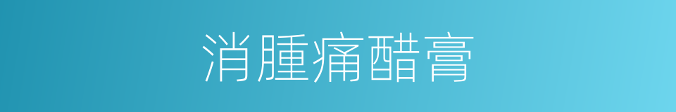 消腫痛醋膏的同義詞