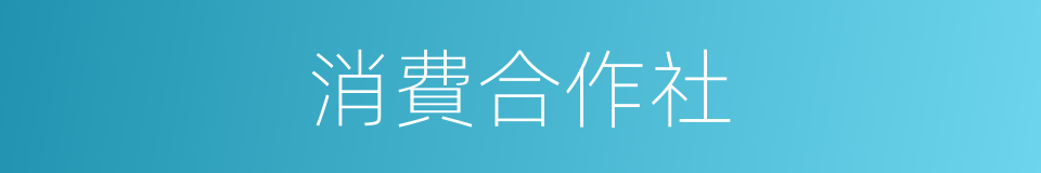 消費合作社的同義詞