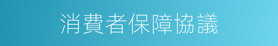 消費者保障協議的同義詞