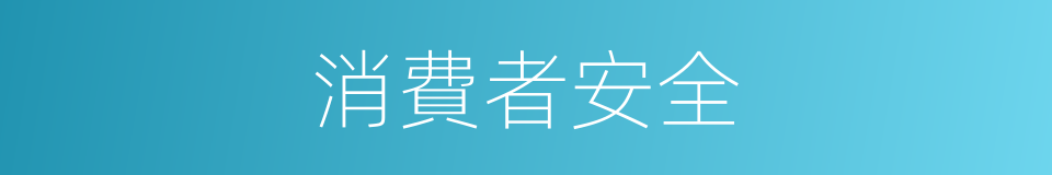 消費者安全的同義詞