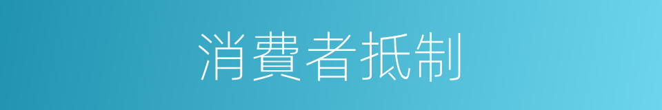 消費者抵制的同義詞