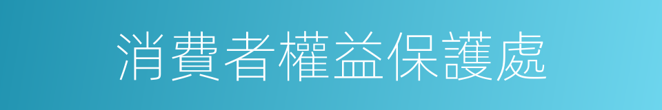 消費者權益保護處的同義詞