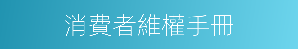 消費者維權手冊的同義詞