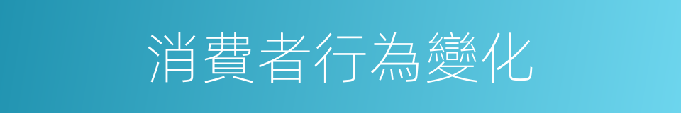 消費者行為變化的同義詞