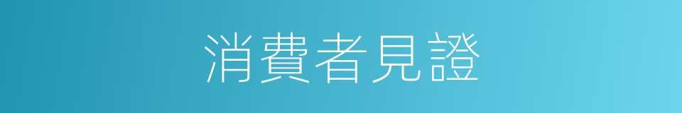 消費者見證的同義詞