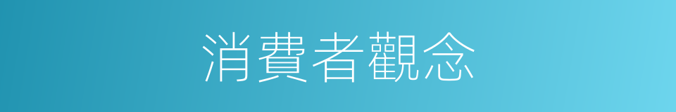 消費者觀念的同義詞