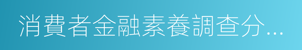 消費者金融素養調查分析報告的同義詞