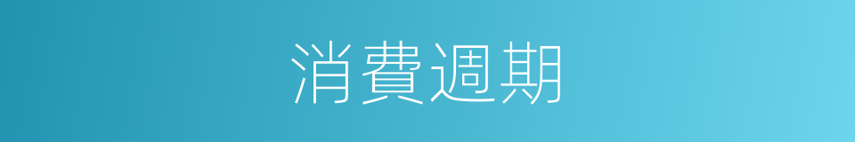 消費週期的同義詞