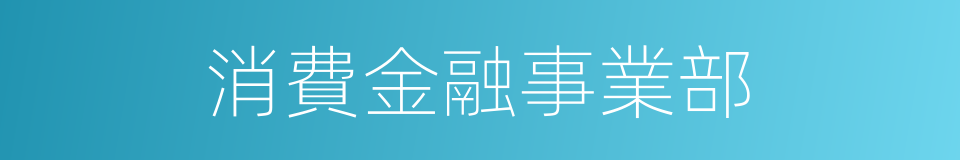 消費金融事業部的同義詞