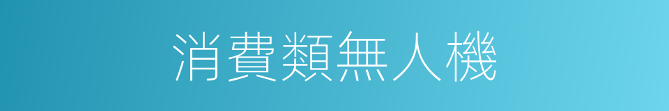 消費類無人機的同義詞