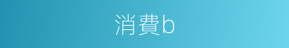 消費b的同義詞