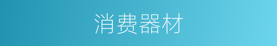 消费器材的同义词